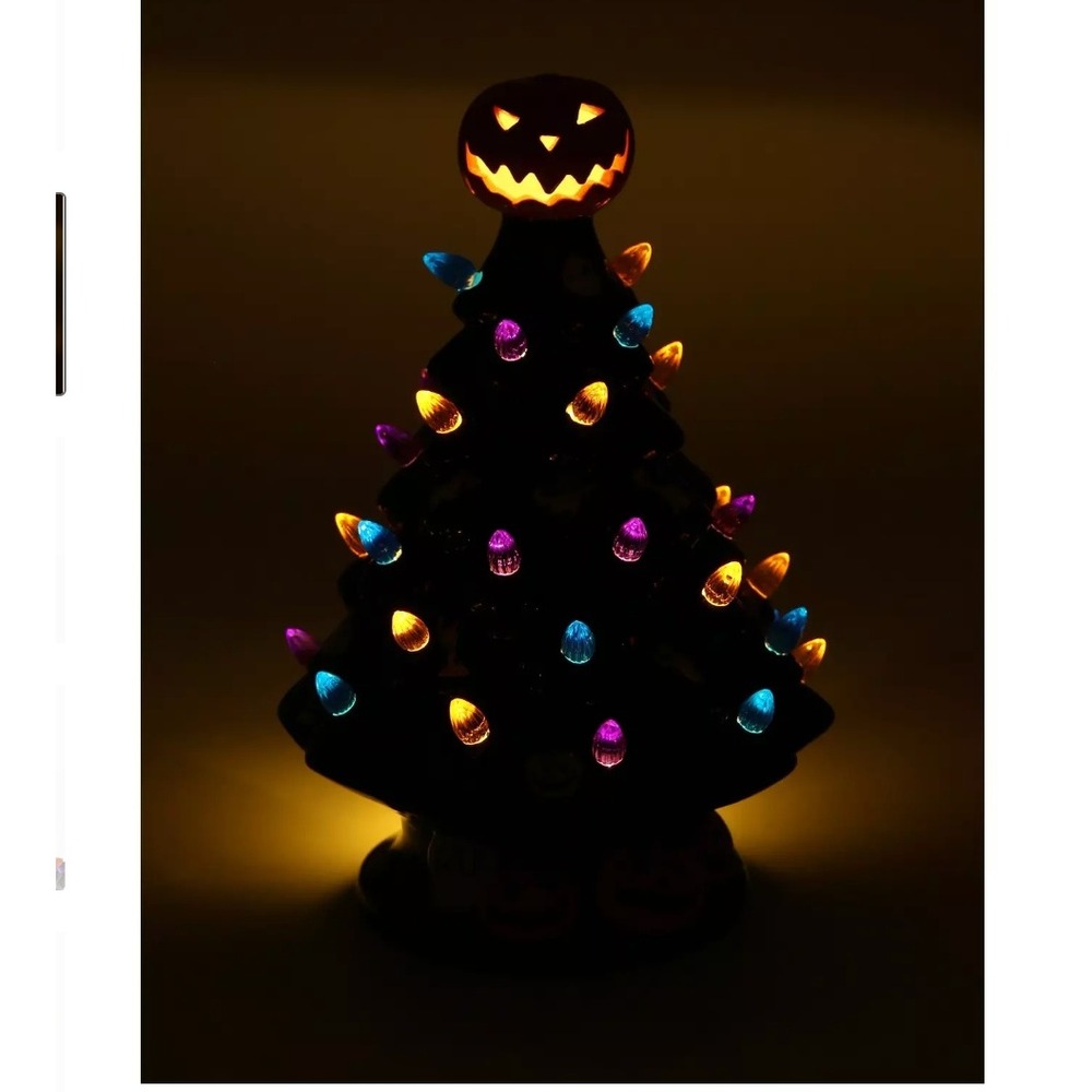Hot Topic Disney Nightmare Before Christmas Light Up Ceramic‎ Tree Halloween